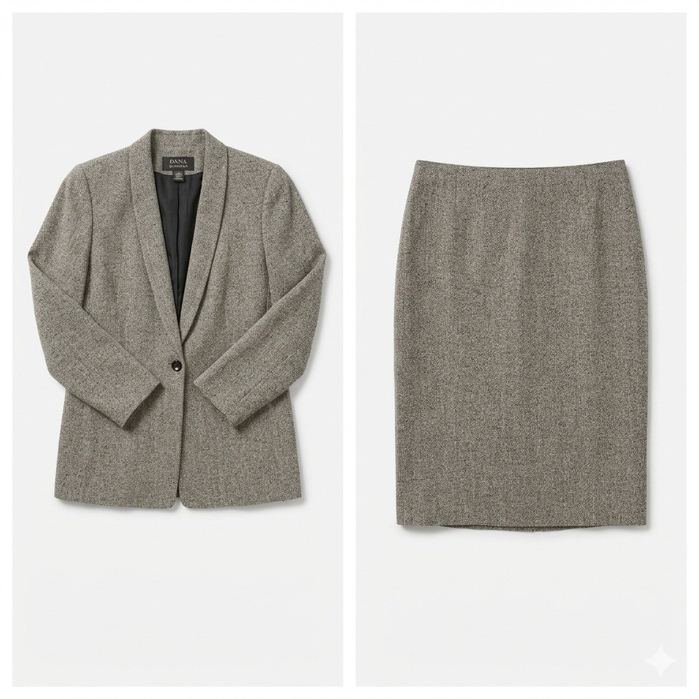 Dana Buchman Tweed Blazer + Skirt Set | Vintage Co-ord